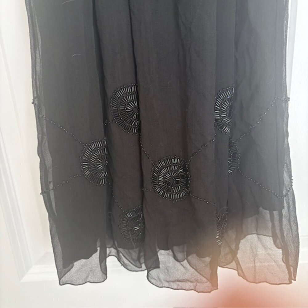 Nicola Finetti Silk Mini Dress with Beaded Medallions - Picture 4 of 7